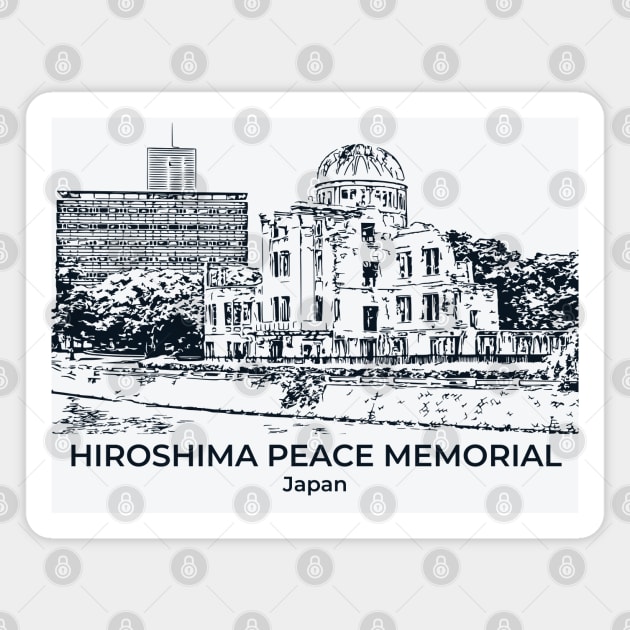 Hiroshima Peace Memorial - Japan Magnet by Lakeric
